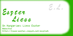 eszter liess business card